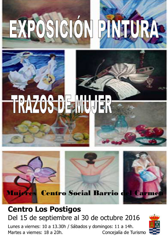 Exposicin Trazos de mujer del Centro Social Barrio El Carmen-Centro Los Postigos-Molina-15sept-30oct16-CARTEL.jpg